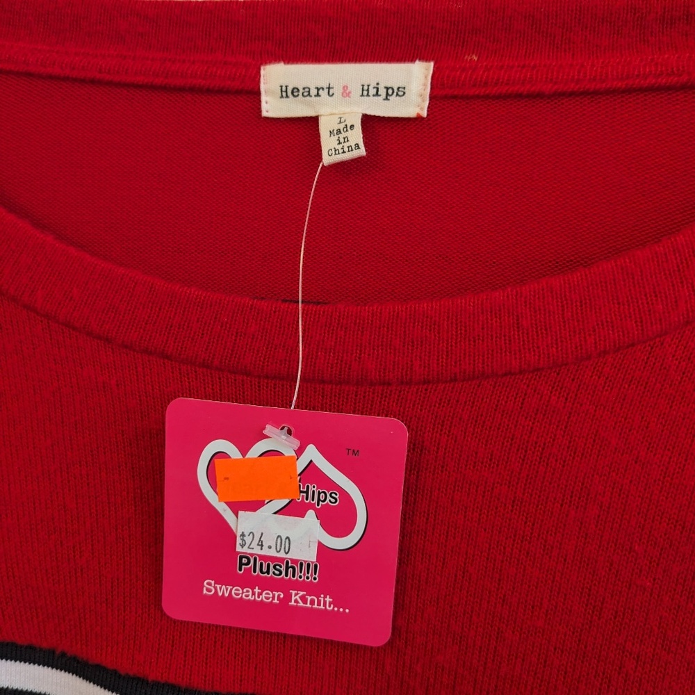 Romantic Red Ruffle Sweater - Picture 2 of 4